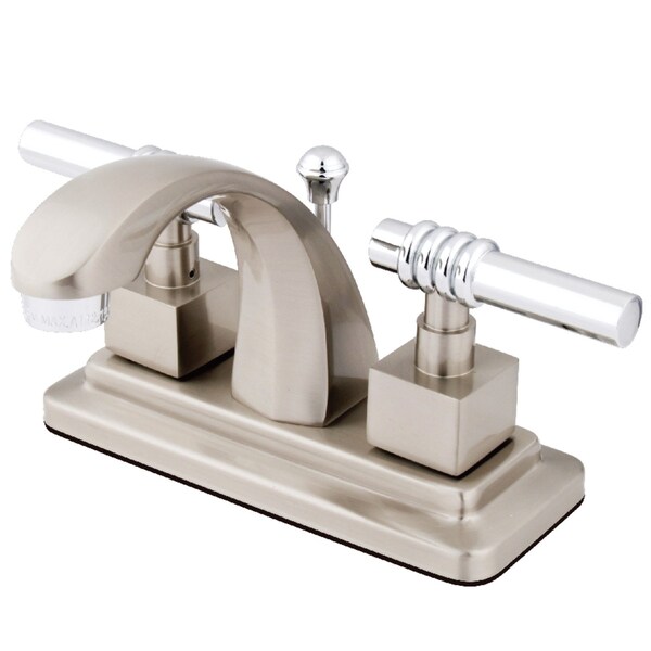 KS4647QL 4" Centerset Bathroom Faucet, Brushed Nickel/Polished Chrome